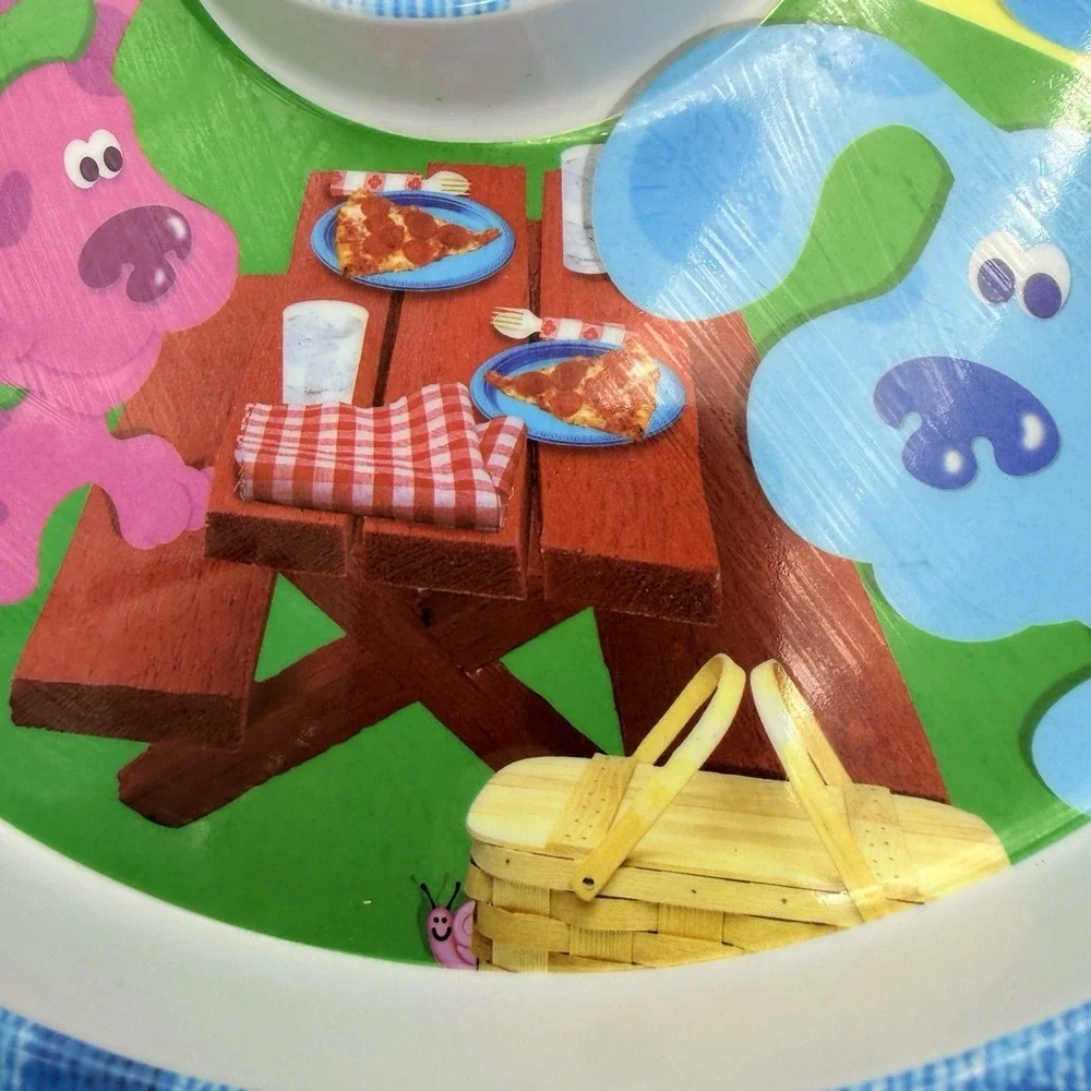 Blues Clues Melamine Plate Zak Designs Vintage Magenta Periwinkle Divided
